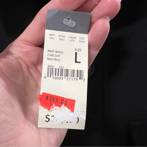 EDDIE BAUER Wool Blend Jacket Quilted Lined Navy Chore Jacket Workwear NWT - Picture 7 of 10